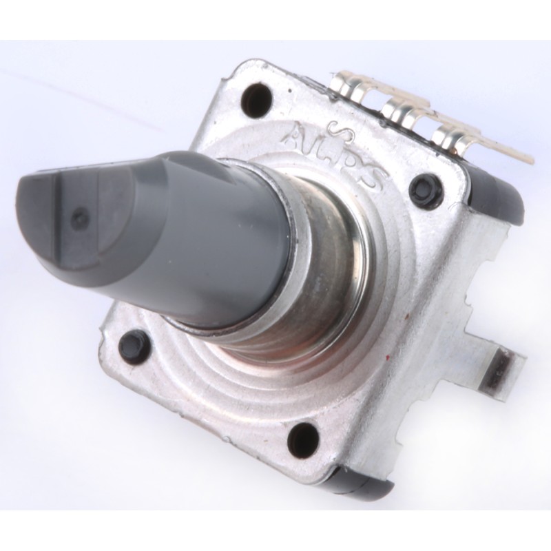 1 pcs - Alps Alpine 12 Pulse Mechanical Rotary Encoder Flat Shaft (Not Indexed), Through Hole