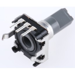 1 pcs - Alps Alpine 12 Pulse Mechanical Rotary Encoder Flat Shaft (Not Indexed), Through Hole