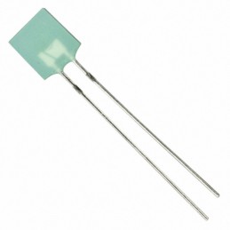 10 pcs : HLMP-0504 - LED GRN DIFFUSED RECTANGULAR T/H
