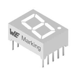 10 pcs : 157136B12801 - WL-T7DS 7 SEGMENTS DISPLAY THT S