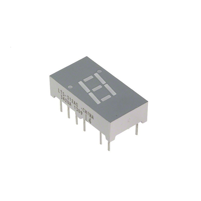 10 pcs : LTS-312AG - DISPLAY 7SEG 0.3' SGL GRN 14DIP