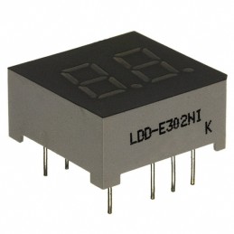 10 pcs : LDD-E302NI - DISPLAY 7SEG 0.3' DBL GRN 10DIP