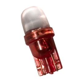 10 pcs : LE-0503-03R - LED T-3.25 12V WEDGE 25MA RED