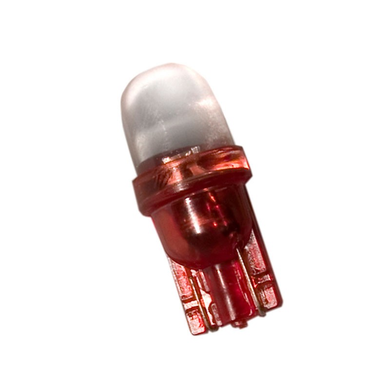10 pcs : LE-0503-03R - LED T-3.25 12V WEDGE 25MA RED