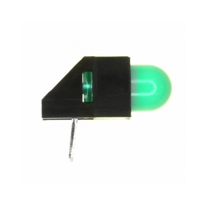 10 pcs : HLMP-3507-D00B2 - LED CBI 5MM GREEN RA HOUSING