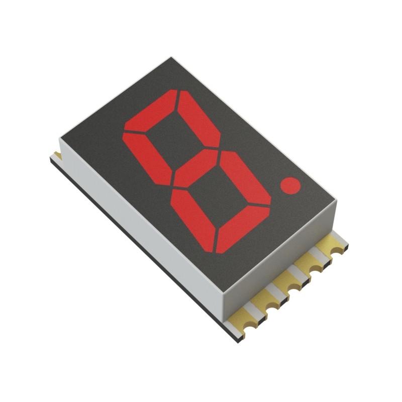 10 pcs : INND-SS30RCB - DISPLAY 7-SEG 0.3' SGL RED 10SMD