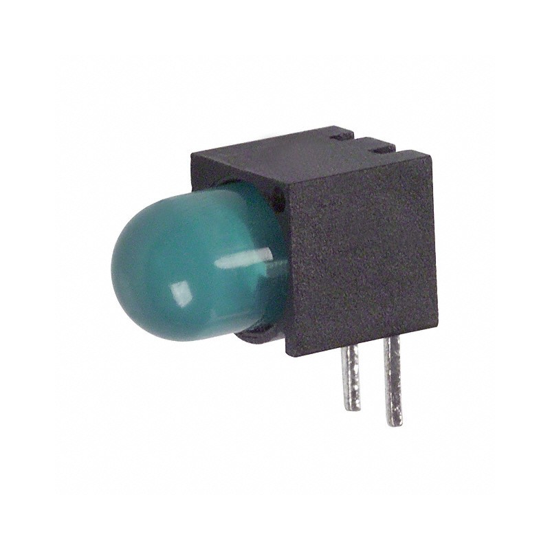 10 pcs : 5501305F - LED CBI 5MM GREEN RA PC MNT