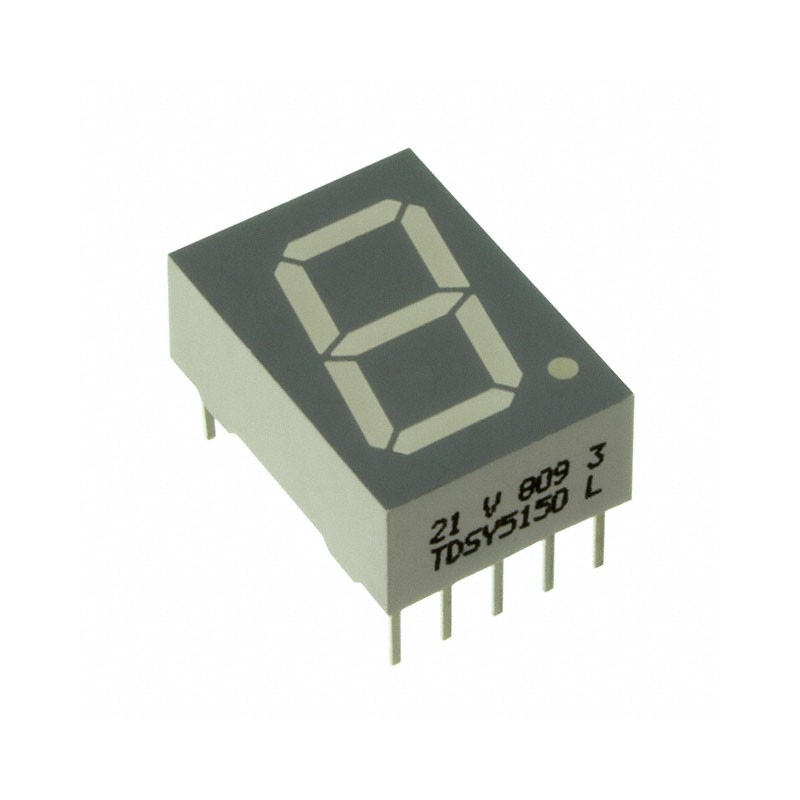 10 pcs : TDSO5150-LM - DISP 7SEG 0.51' SGL OR-RED 10DIP
