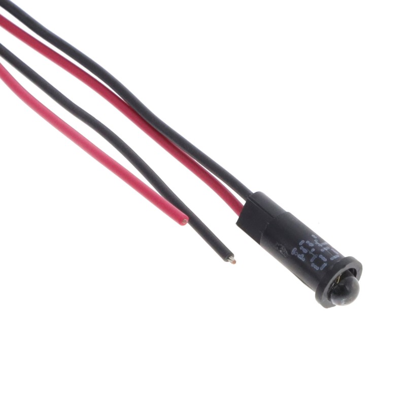 10 pcs : 5580701023F - LED PMI SNAP-IN RED PVC FREE