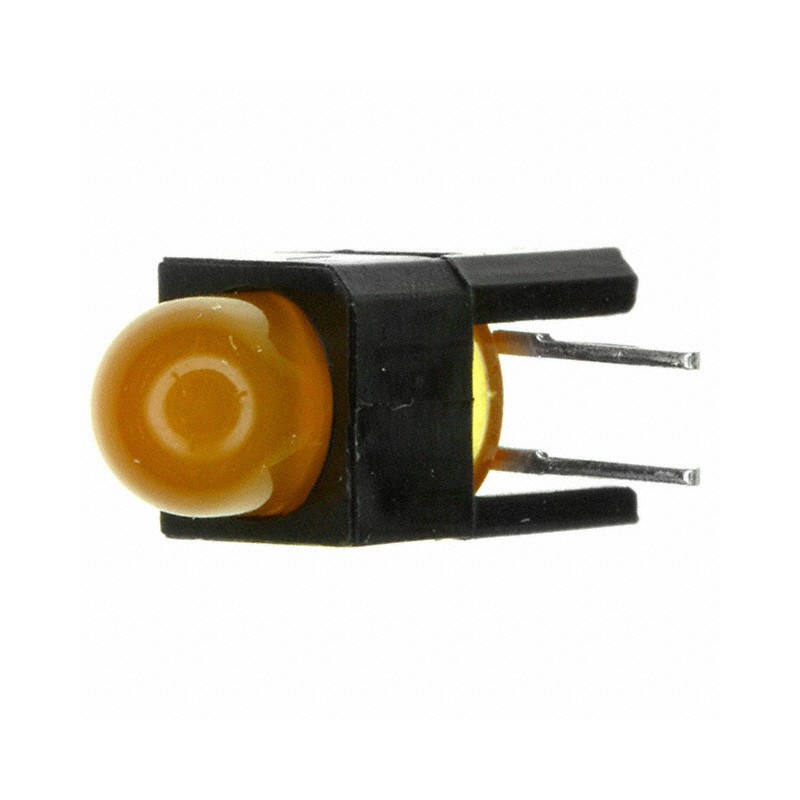 10 pcs : HLMP-3401-E00B2 - LED CBI 5MM YELLOW RA HOUSING
