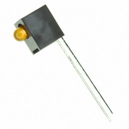 10 pcs : HLMP-1401-D00A1 - LED CBI 3MM YELLOW RA HSG
