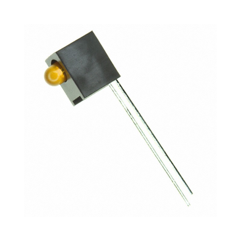 10 pcs : HLMP-1401-D00A1 - LED CBI 3MM YELLOW RA HSG