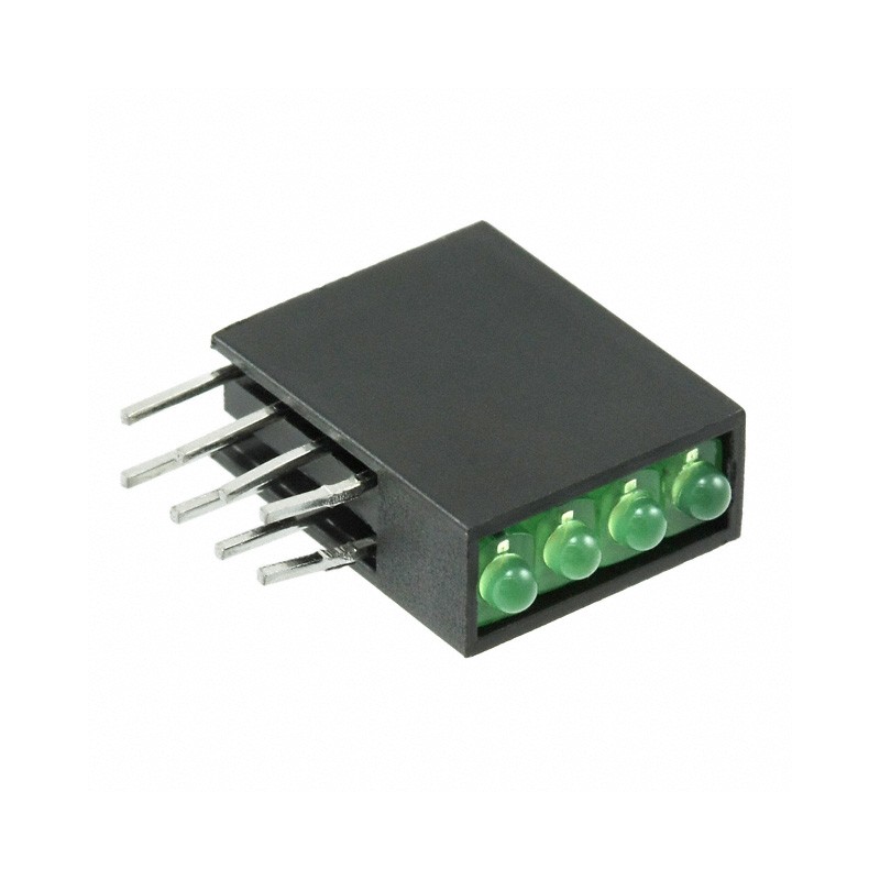 10 pcs : H485CGDL - LED CBI 1.8MM QUAD GRN VERT