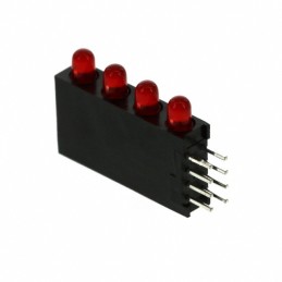 10 pcs : WP934SB/4ID - LED CBI 3MM QUAD RED RA