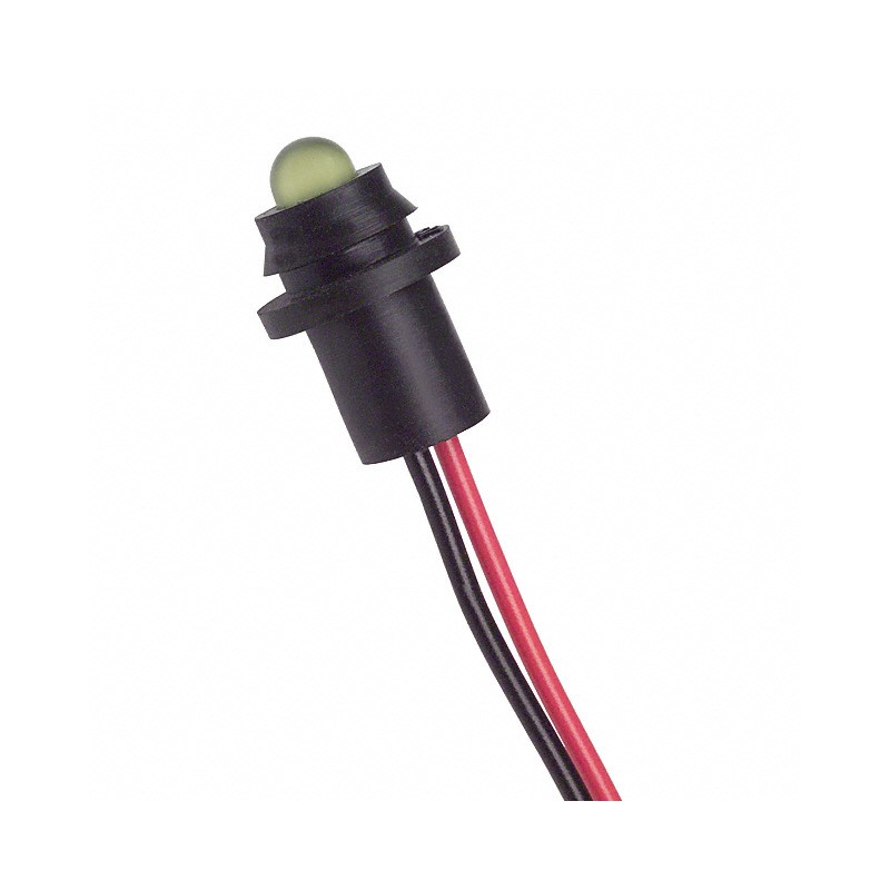 10 pcs : SSI-LXH9YD-150 - LED 5MM YEL 6'LDS REAR PANEL MT