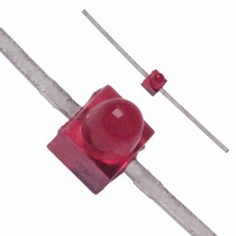 10 pcs : HLMP-Q150 - LED RED DIFFUSED AXIAL T/H AXIAL