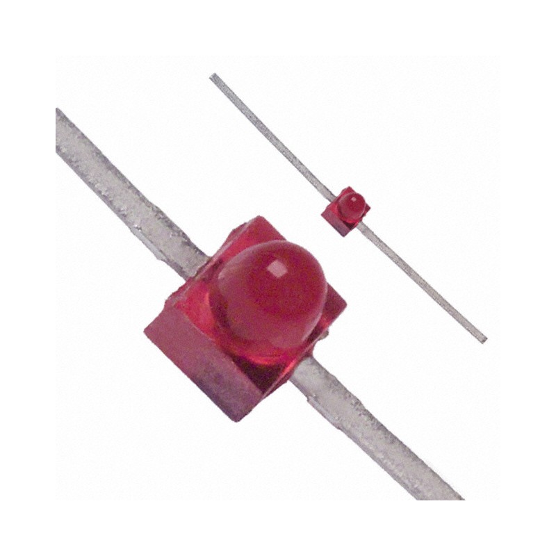 10 pcs : HLMP-Q150 - LED RED DIFFUSED AXIAL T/H AXIAL