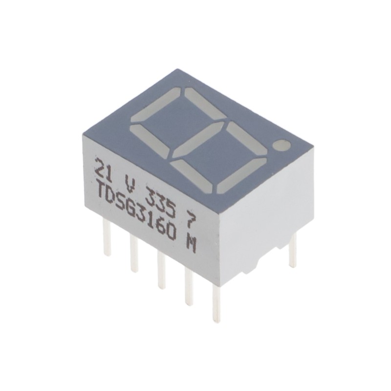 10 pcs : TDSG3160-M - DISPLAY 7SEG 0.39' SGL GRN 10DIP