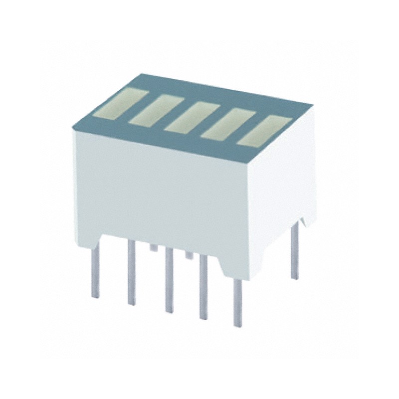 10 pcs : XGUYX5D - LED CBI 5-SEG YL THROUGH HOLE