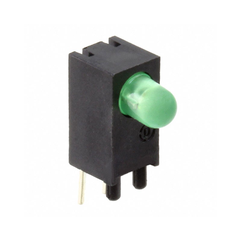 10 pcs : 5510603F - LED CBI 3MM GREEN DIFF .250 RA