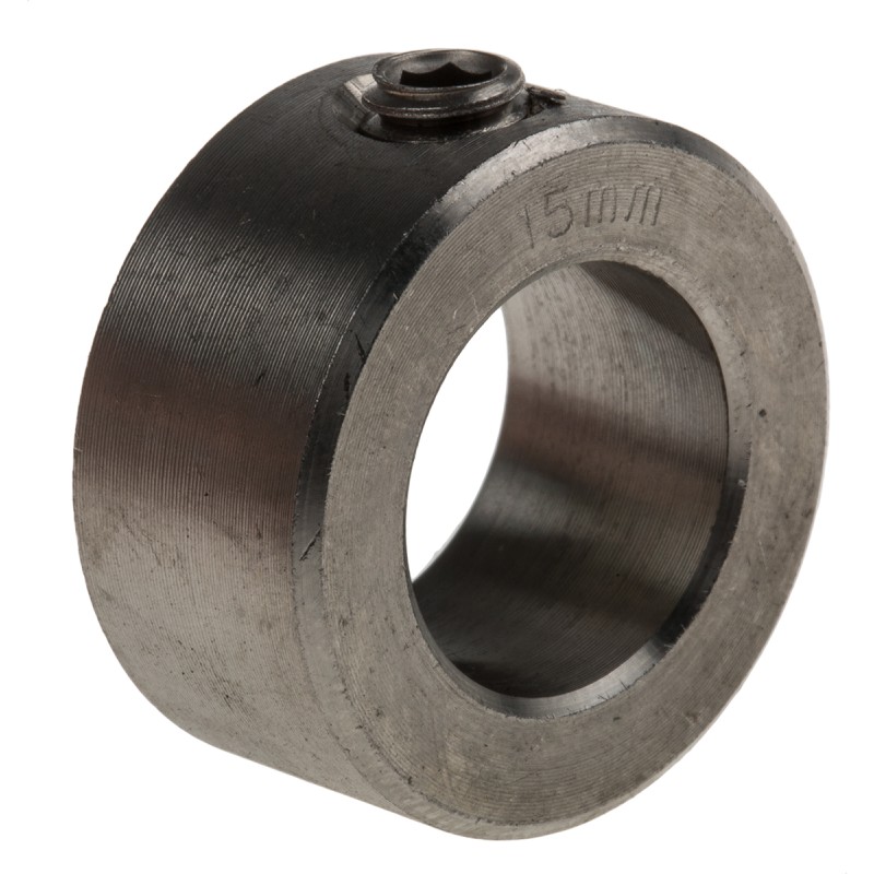 1 pcs - RS PRO Shaft Collar One Piece Set Screw, Bore 15mm, OD 25mm, W 12mm, Stainless Steel