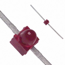 10 pcs : HLMP-6000 - LED RED DIFFUSED AXIAL T/H AXIAL