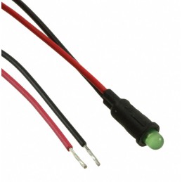 10 pcs : PM3GDW12.0 - PNL MNT GREEN 20MA W/WIRE 12'
