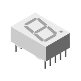 10 pcs : TDSR1360-IK - DISPLAY 7SEG 0.51' SGL RED 10DIP