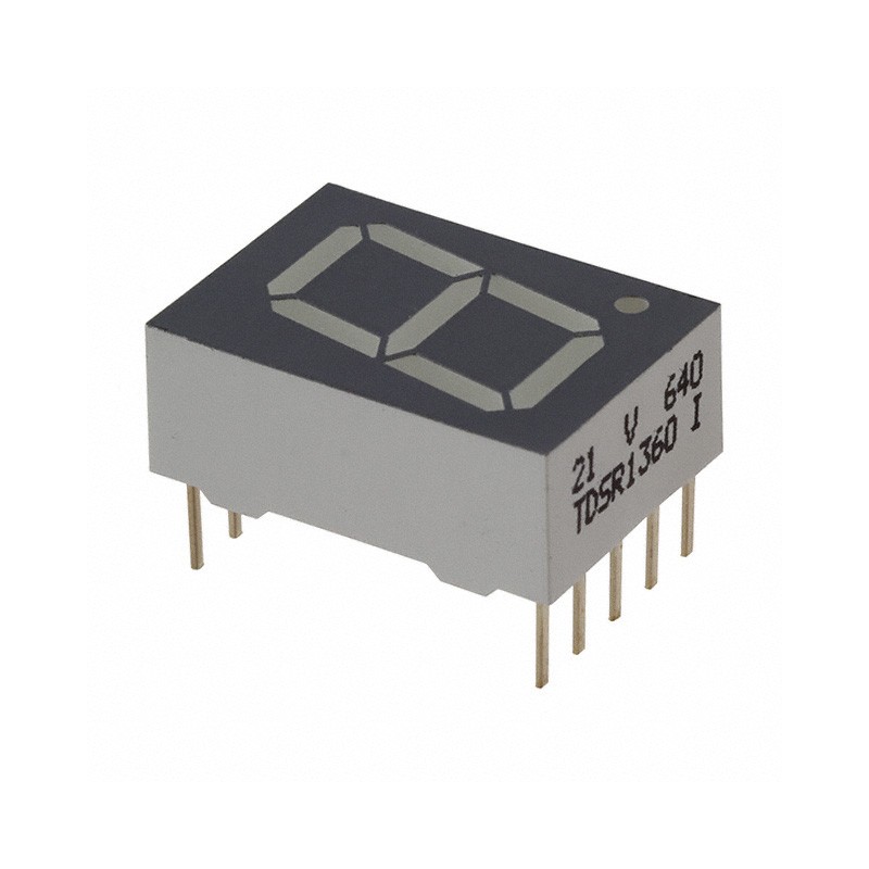 10 pcs : TDSR1360 - DISPLAY 7SEG 0.51' SGL RED 10DIP