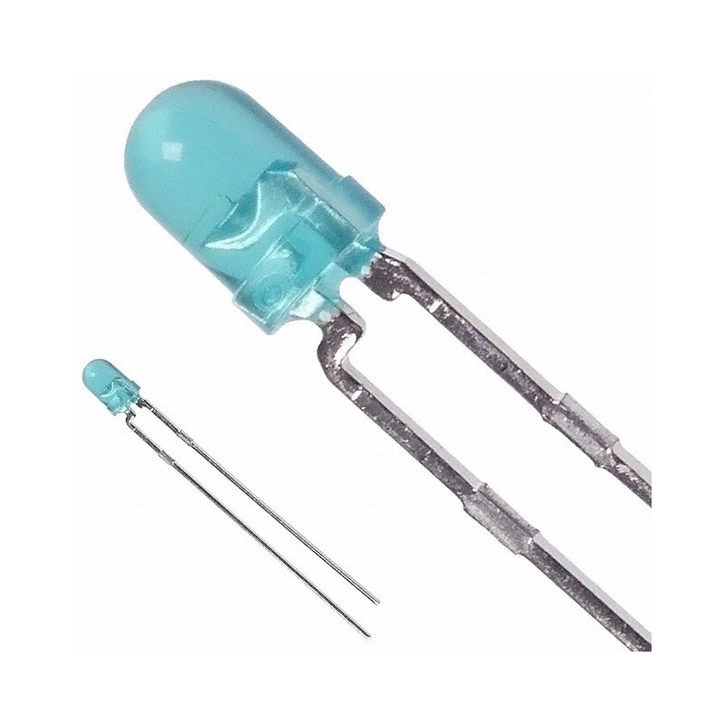 10 pcs : CMD264-UBD - LED BLUE DIFFUSED T-1 T/H