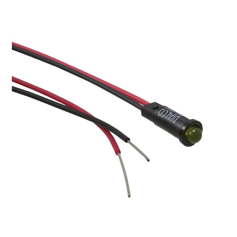 10 pcs : 5581201027F - LED PMI SNAP-IN YELLOW PVC FREE