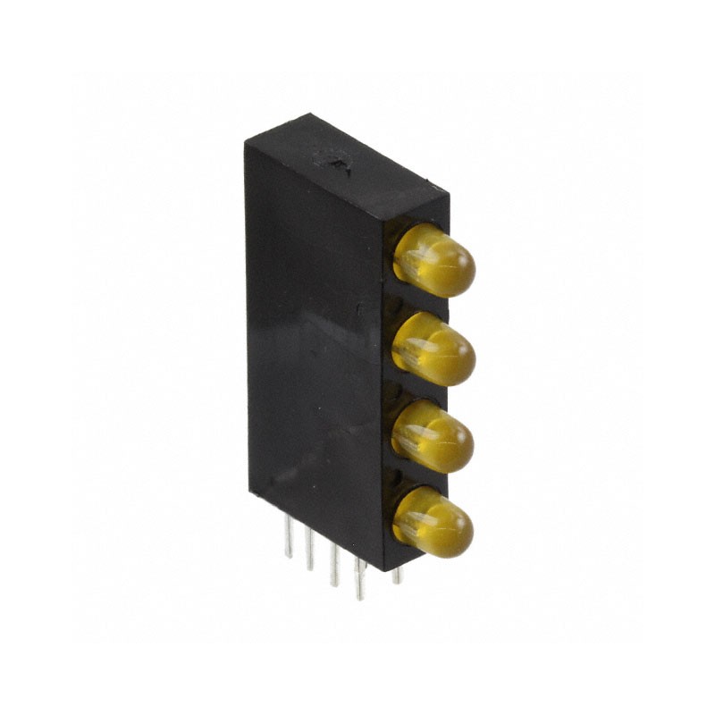 10 pcs : QLA874B-4A - LED CBI 3MM QUAD ORNG DIFF RA