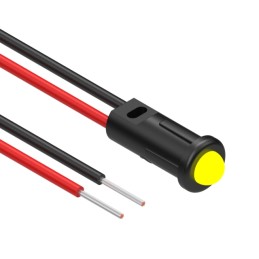 10 pcs : 12-00009 - LED PANEL IND YELLOW SNAP-IN 6'