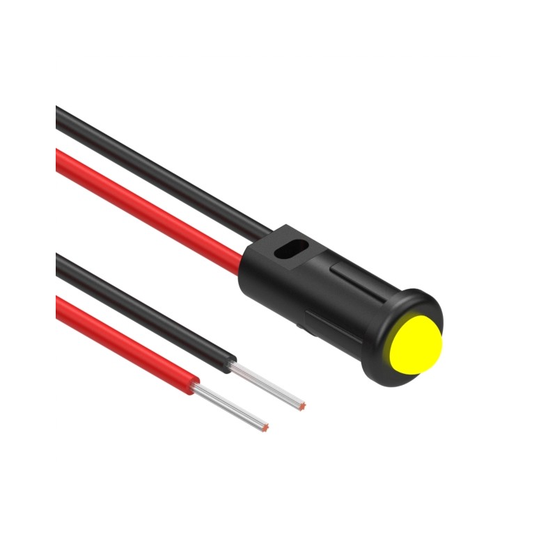 10 pcs : 12-00009 - LED PANEL IND YELLOW SNAP-IN 6'