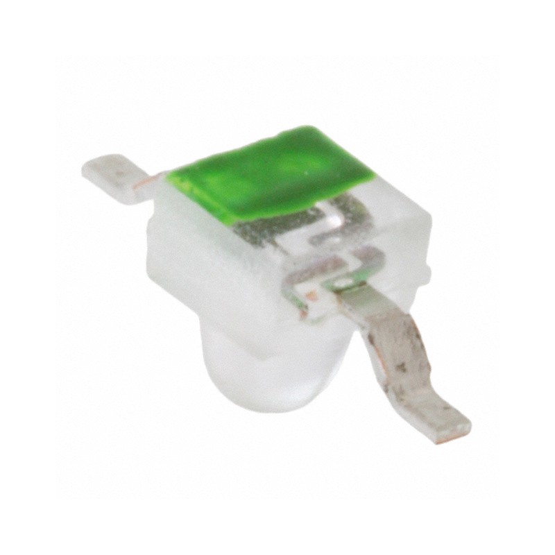 10 pcs : HLMP-6505-L0031 - LED GREEN CLR ZBEND SMD BOT ENT