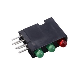 10 pcs : 5640200122F - LED CBI 3MM 3X1 GREEN/RED RA