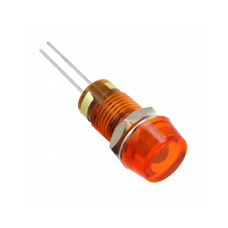 10 pcs : 6083331110F - LED PNL IND 8MM YLW LOCKWASH/NUT