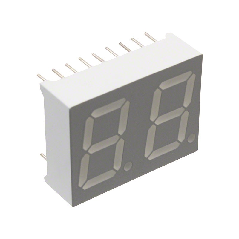 10 pcs : LDD-HTC514RI - DISPLAY 7SEG 0.56' DBL RED 18DIP