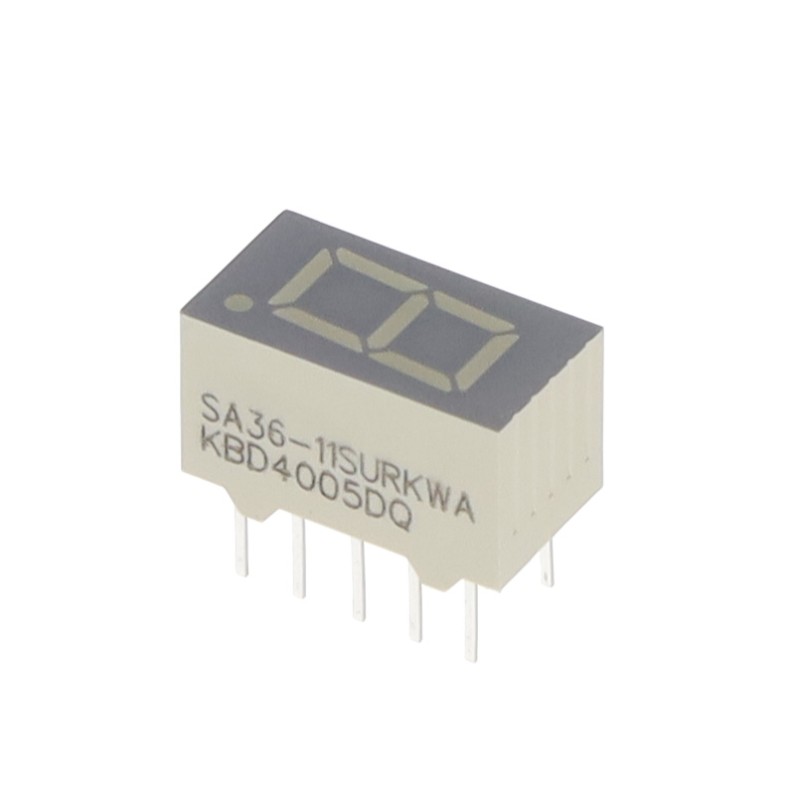 10 pcs : SA36-11SURKWA - DISPLAY 7SEG 0.36' SGL RED 10DIP