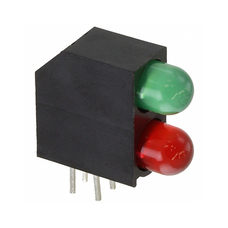 10 pcs : 5520221F - LED CBI 5MM BI-LVL GREEN/RED RA