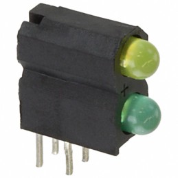 10 pcs : 5530132300F - LED CBI 3MM BI-LVL GRN/YELLOW RA