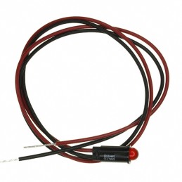 10 pcs : 5595101007F - LED SNAP-IN PANEL 5MM 2.1V RED