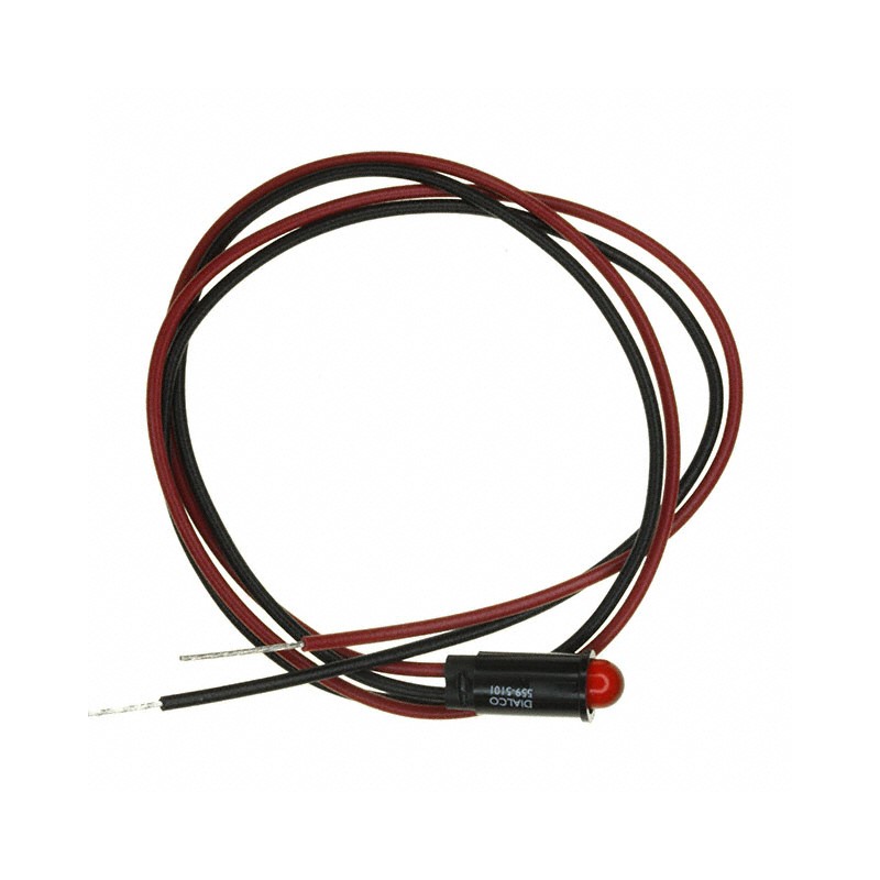 10 pcs : 5595101007F - LED SNAP-IN PANEL 5MM 2.1V RED