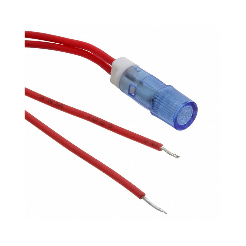 10 pcs : FL1P-6QW-1-B24V - LED BLU 6MM SNAP 24VAC/DC STK