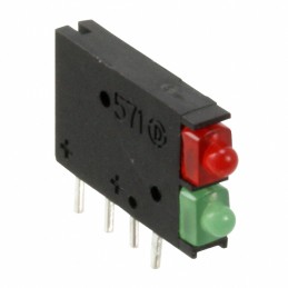 10 pcs : 5710112100F - LED CBI 2MM BI-LVL GREEN/RED RA