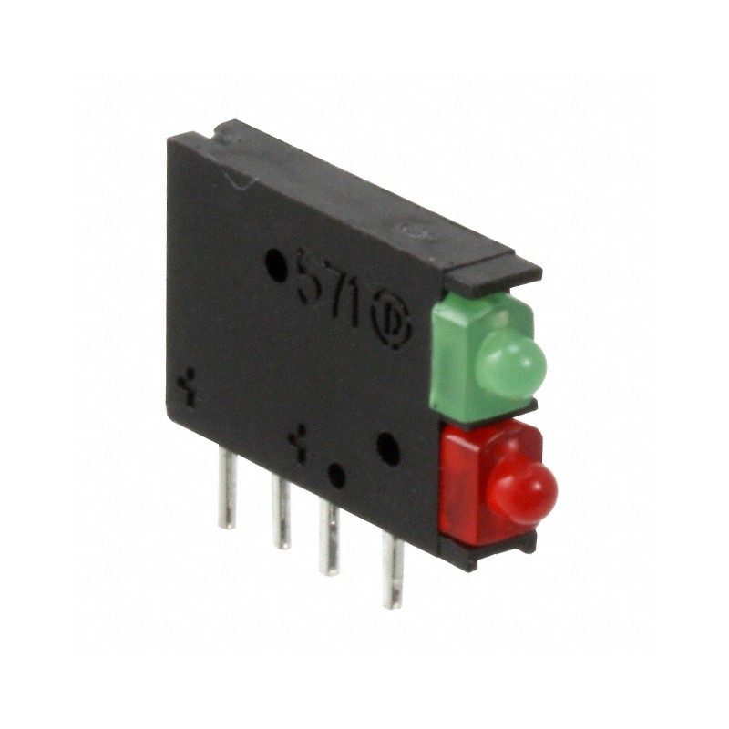 10 pcs : 5710121F - LED CBI 2MM BI-LVL GRN/RED RA