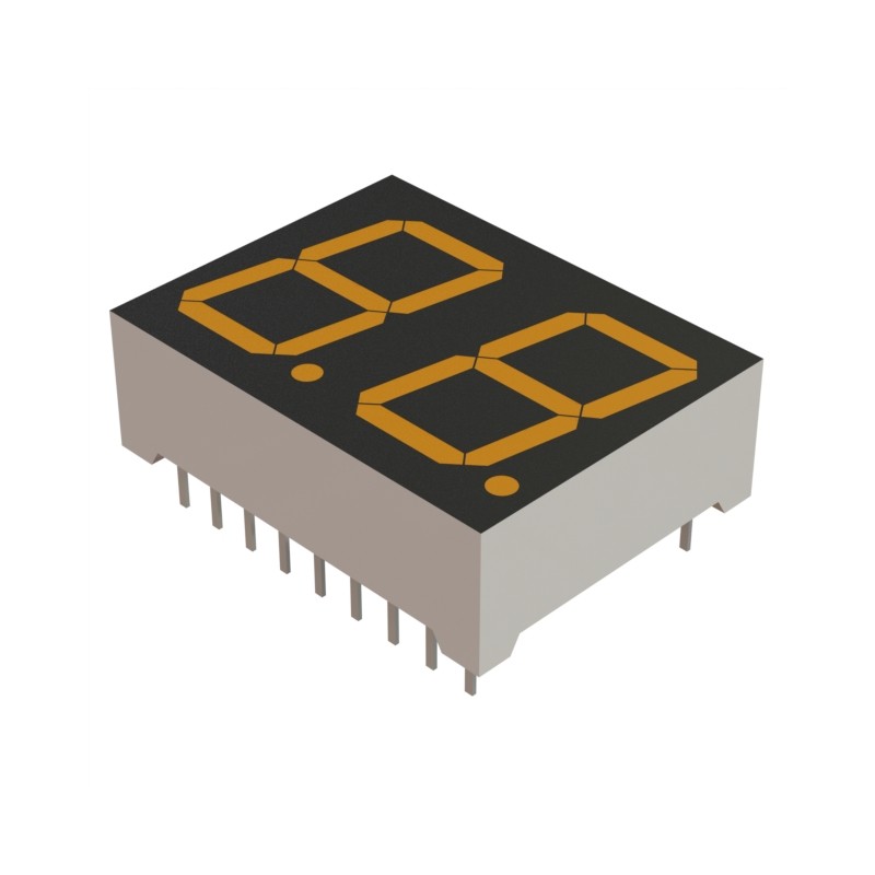 10 pcs : LBP-602DA2 - DISPLAY 7SEG 0.56' DBL ORG 18DIP