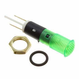 10 pcs : FL1P-8NJ-1-G110V - LED GRN 8MM NUT 110VAC/DC STK