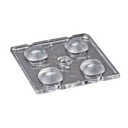 10 pcs : C16097_STRADA-2X2-CY-PC - LENS CLR 123DEG/125DEG FLOOD SCR