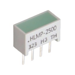 10 pcs : HLMP-2500-GH000 - LED LGT BAR 8.89X3.81MM GRN